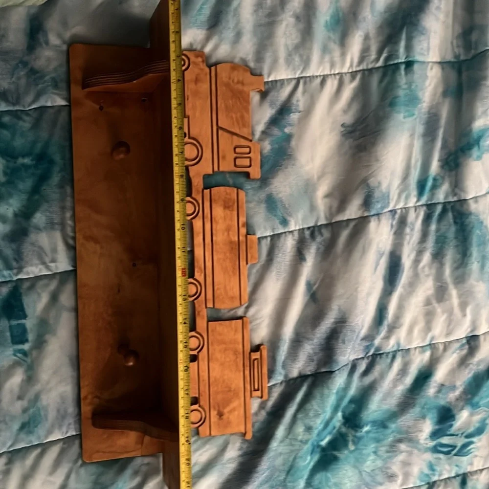Wooden Train Wall Shelf